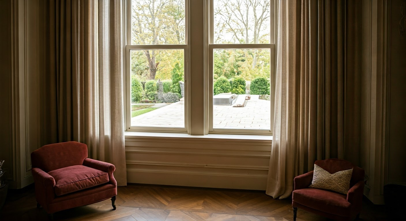 Premium European windows in setting
