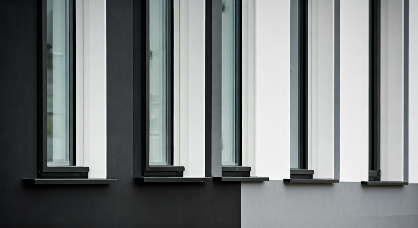 Elegant modern building windows