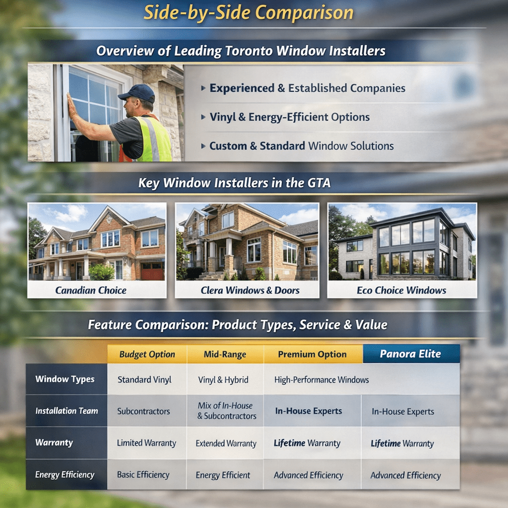 Comparison of Toronto window installation companies